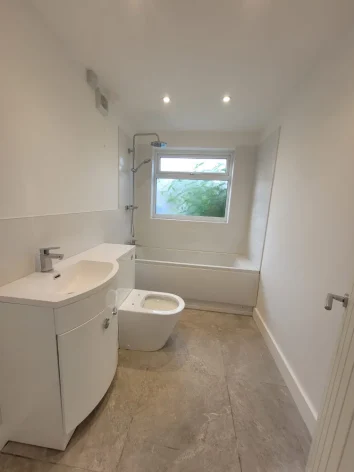 modern bathroom installation